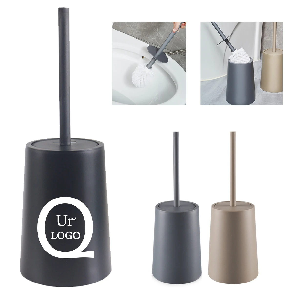 Toilet Long Handle Brush W/Holder 1