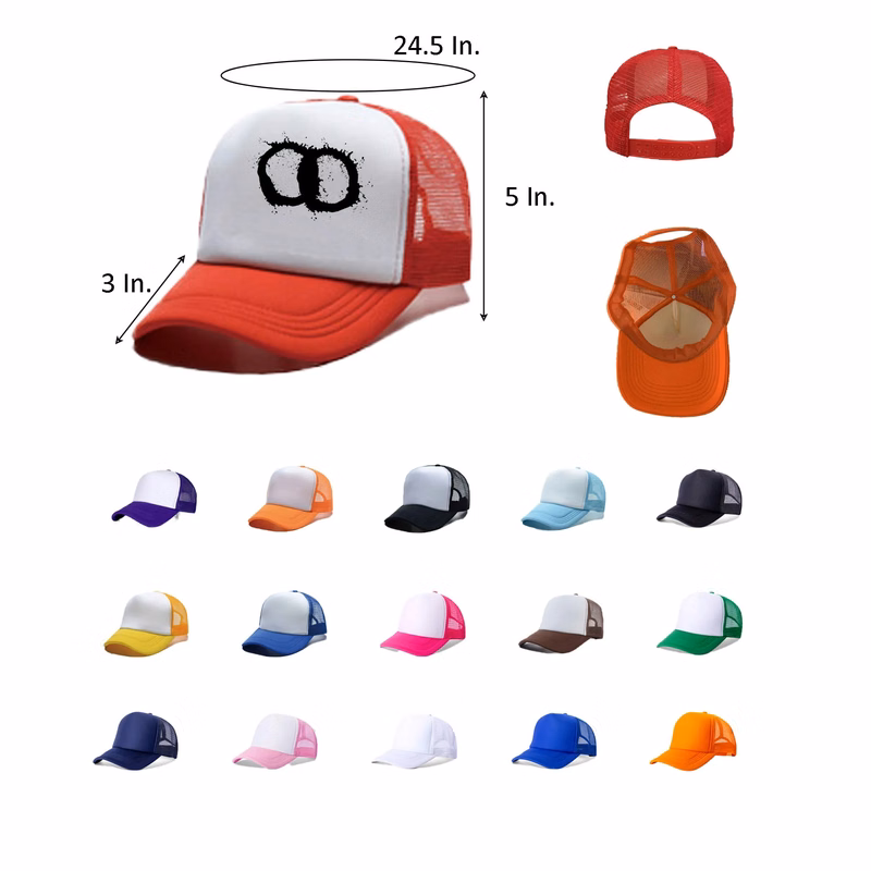 MOQ 10 Foam Mesh Baseball Cap Trucker Hat 24.5"Lx 5"Wx 3"H