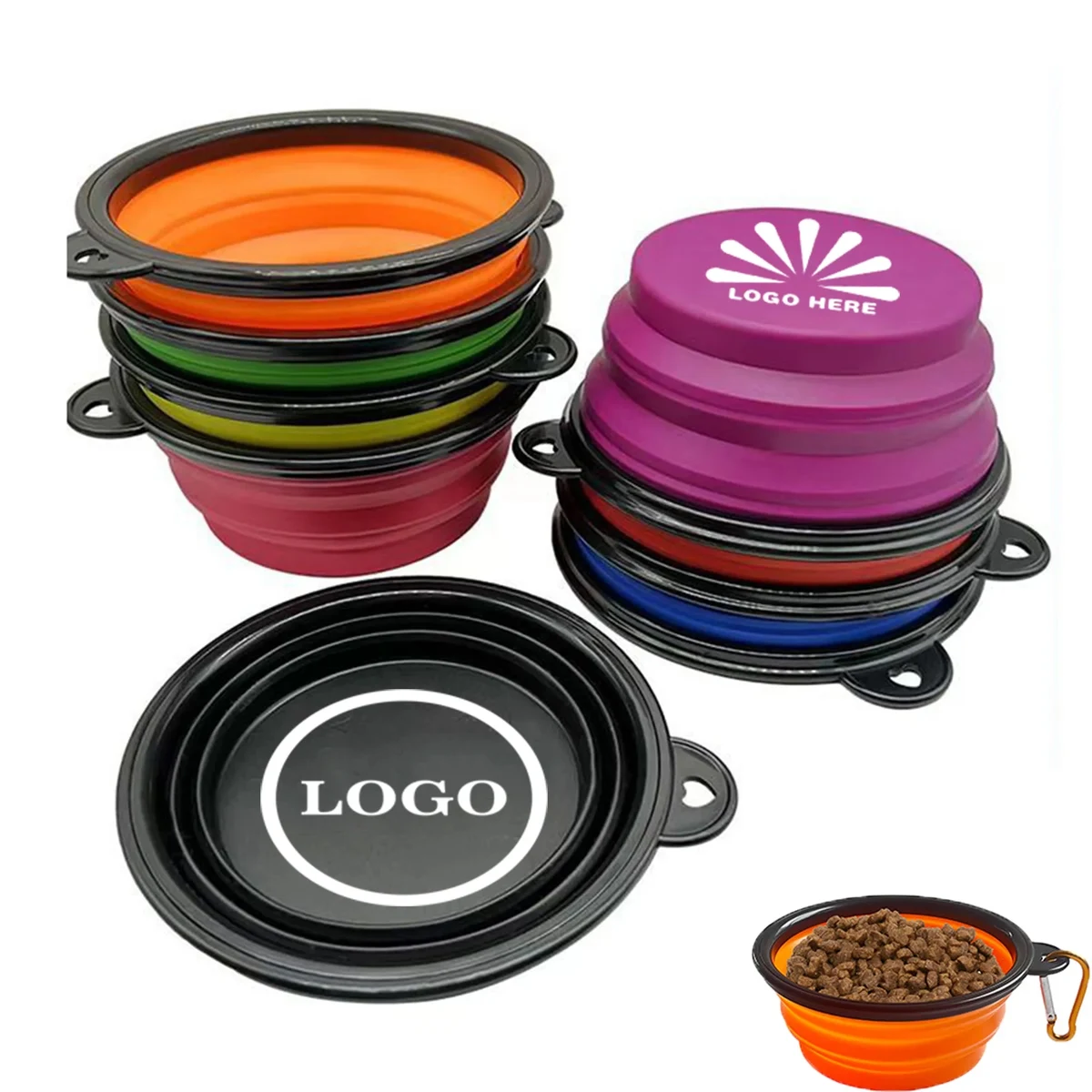 Custom Logo PetFold Silicone Bowl 1
