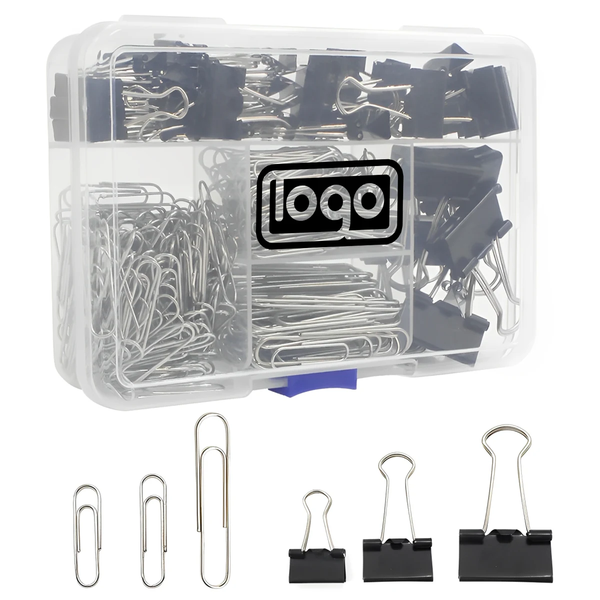 340PCS Paperclips Binder Clips Set w/Storage Box 1