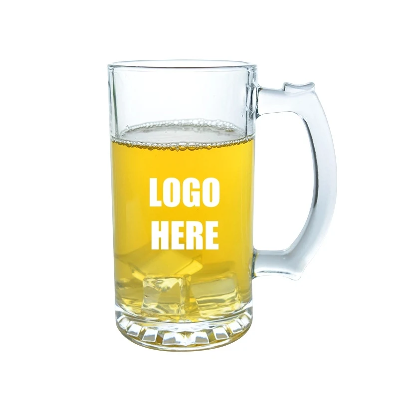 Custom 16 oz Beer Glass Mugs With Handle 1