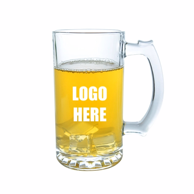 Custom 16 oz Beer Glass Mugs With Handle