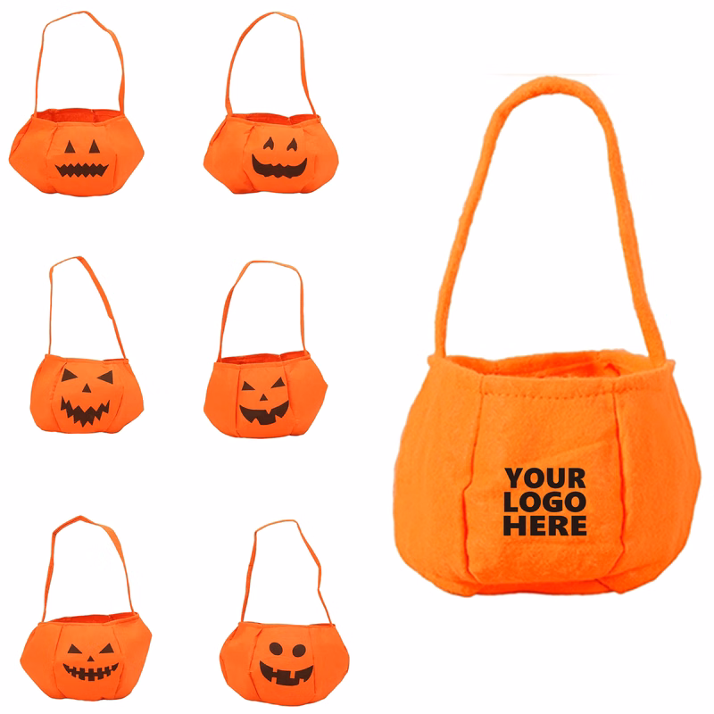 Halloween Pumpkin-Themed Non Woven Candy Bag