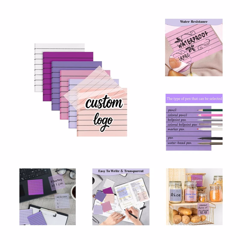 Transparent Sticky Notes 6-Piece Set
