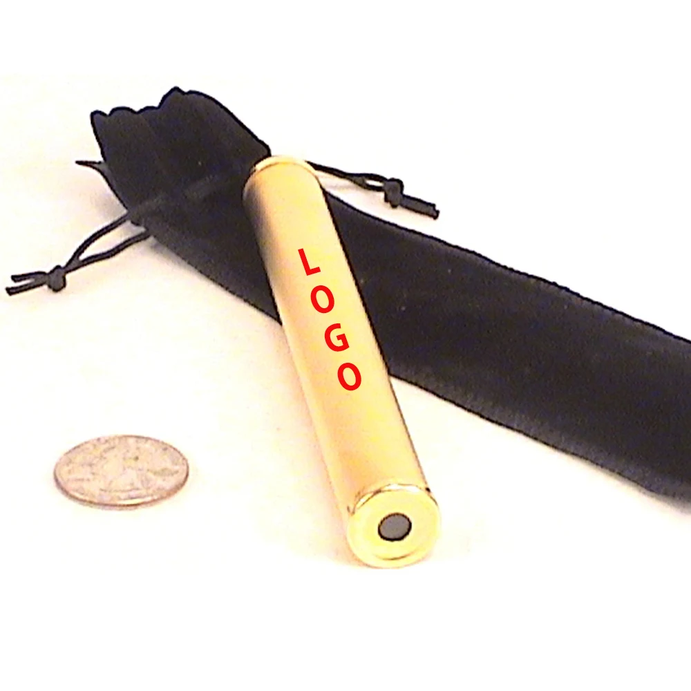 Brushed Brass Pocket Kaleidoscope with Black Gift Pouch 1