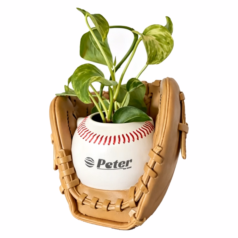 Baseball Gloves Shaped Resin Flower Pot