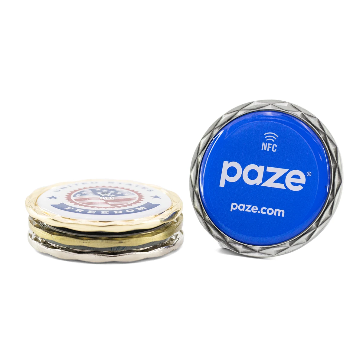 NFC Challenge Coin w/ Diamond Border (2") 1