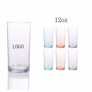 Clear Drinking Cup Acrylic 12oz Plastic Water Tumbler