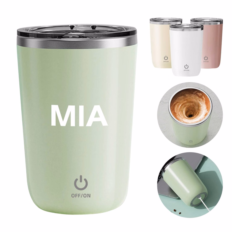 11.8 OZ Stainless Steel Rechargeable Coffee Stirring Bottle
