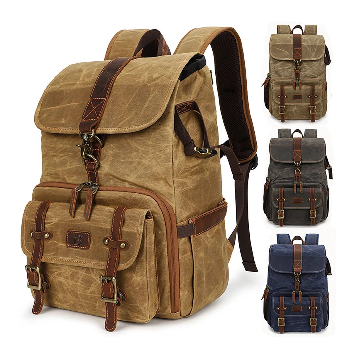 Canvas Waterproof Camera Backpack 1