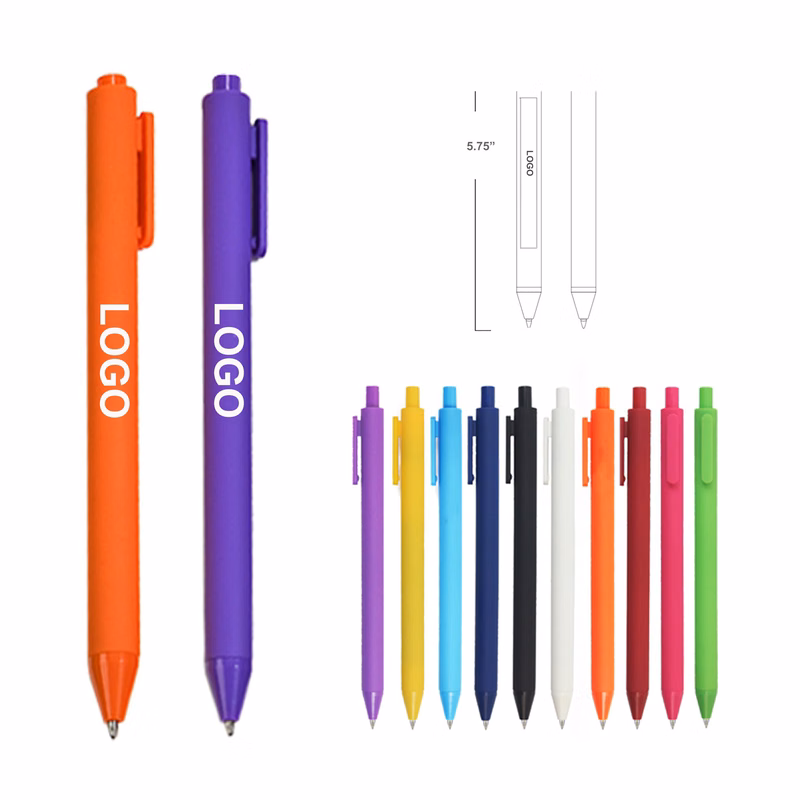 Custom Plastic Matte Finish Retractable Ballpoint Pens