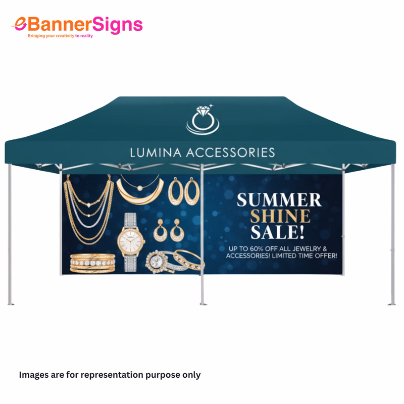 Canopy Tent 20 x 10 (Topper + Hardware + Full Single Side Backwall)