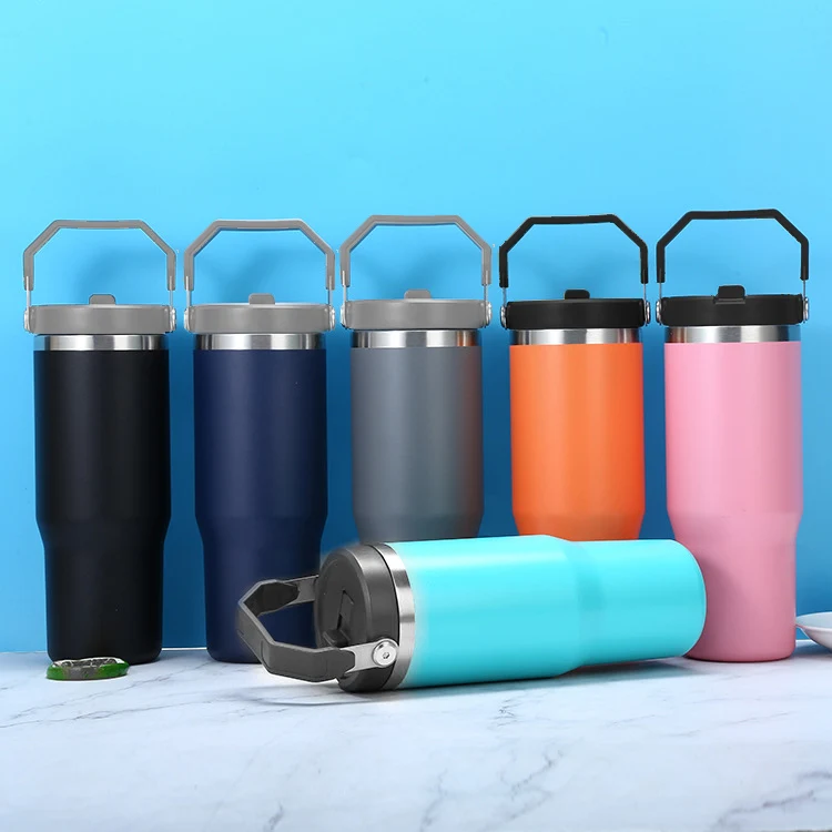 Stainless Steel 30 Oz Vacuum Insulated Straw Tumbler 1