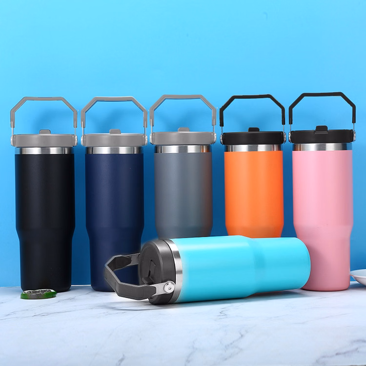 Stainless Steel 30 Oz Vacuum Insulated Straw Tumbler