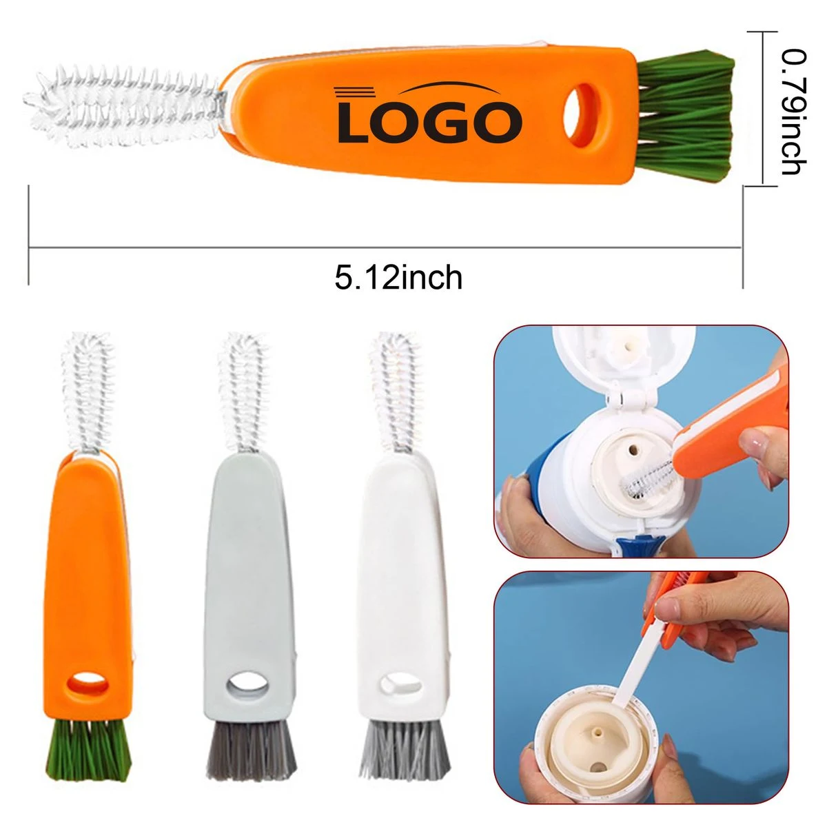 Multifunctional Crevice Portable Cup Lid Cleaning Brush 1