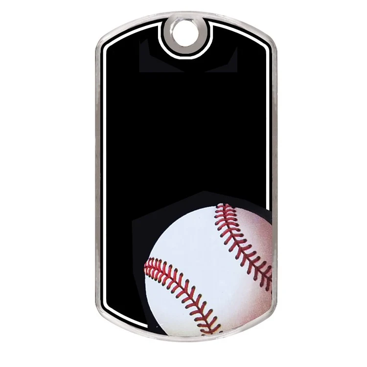Baseball Metal Dog Tag 1