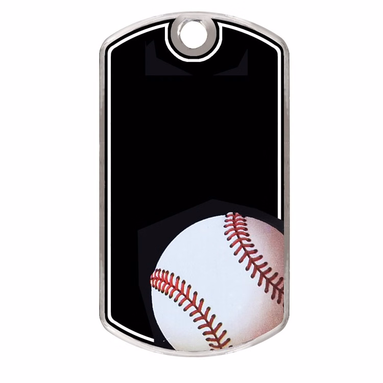 Baseball Metal Dog Tag
