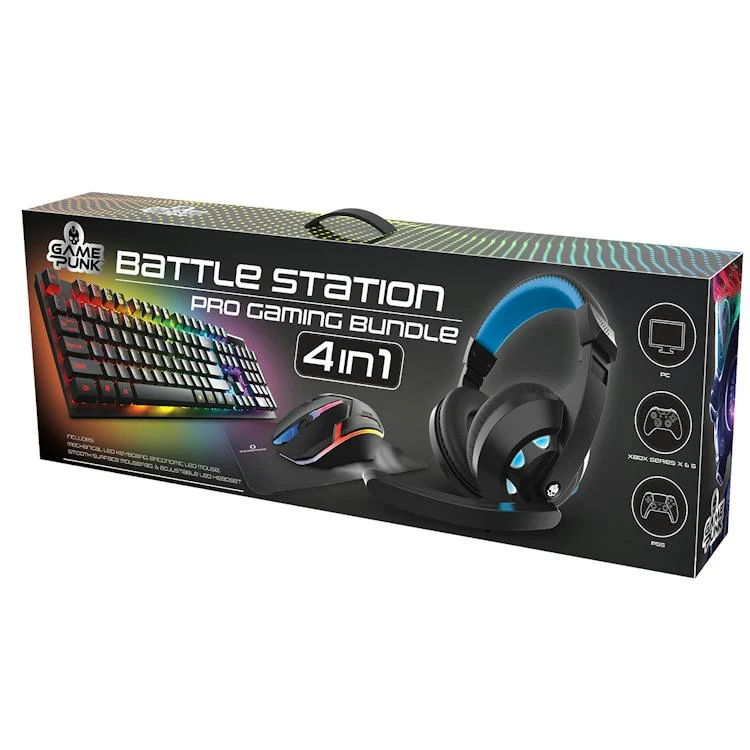Battle Station 4-in-1 Accessories Bundles - Keyboard Mouse Pad & Headset 1