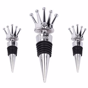Elegant Silver Crown Wine Bottle Stopper