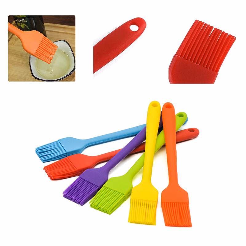 MOQ50 Custom Silicone BBQ Basting Brush With Logo
