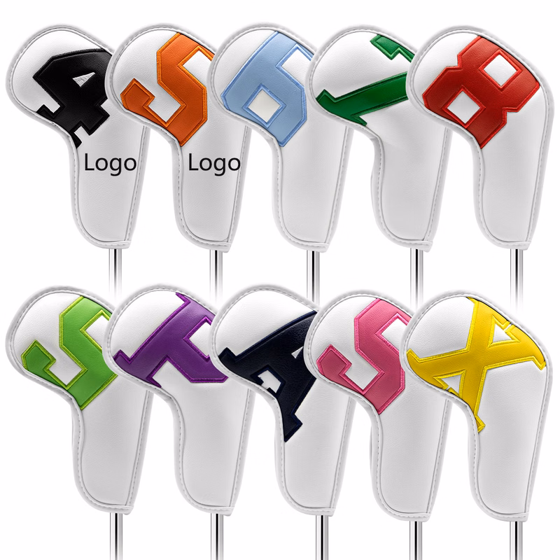 10 PCs Golf Club Cover Colorful Number Embroideried