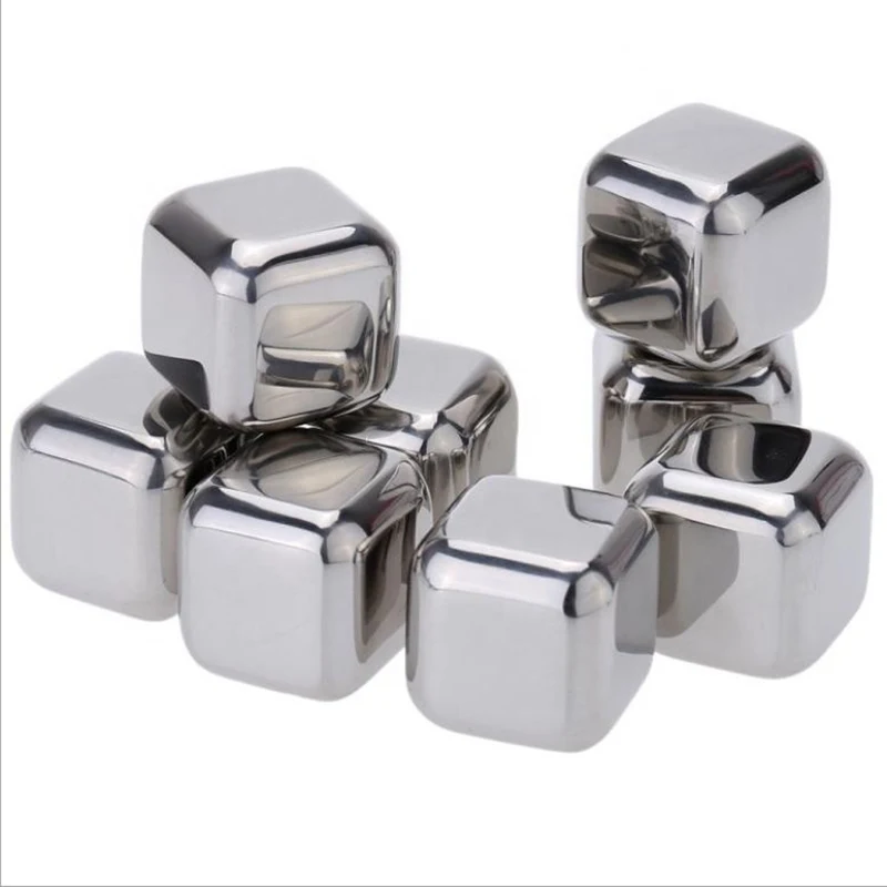 Set of 8 Whiskey Ice Cubes With One Clip in Case 1