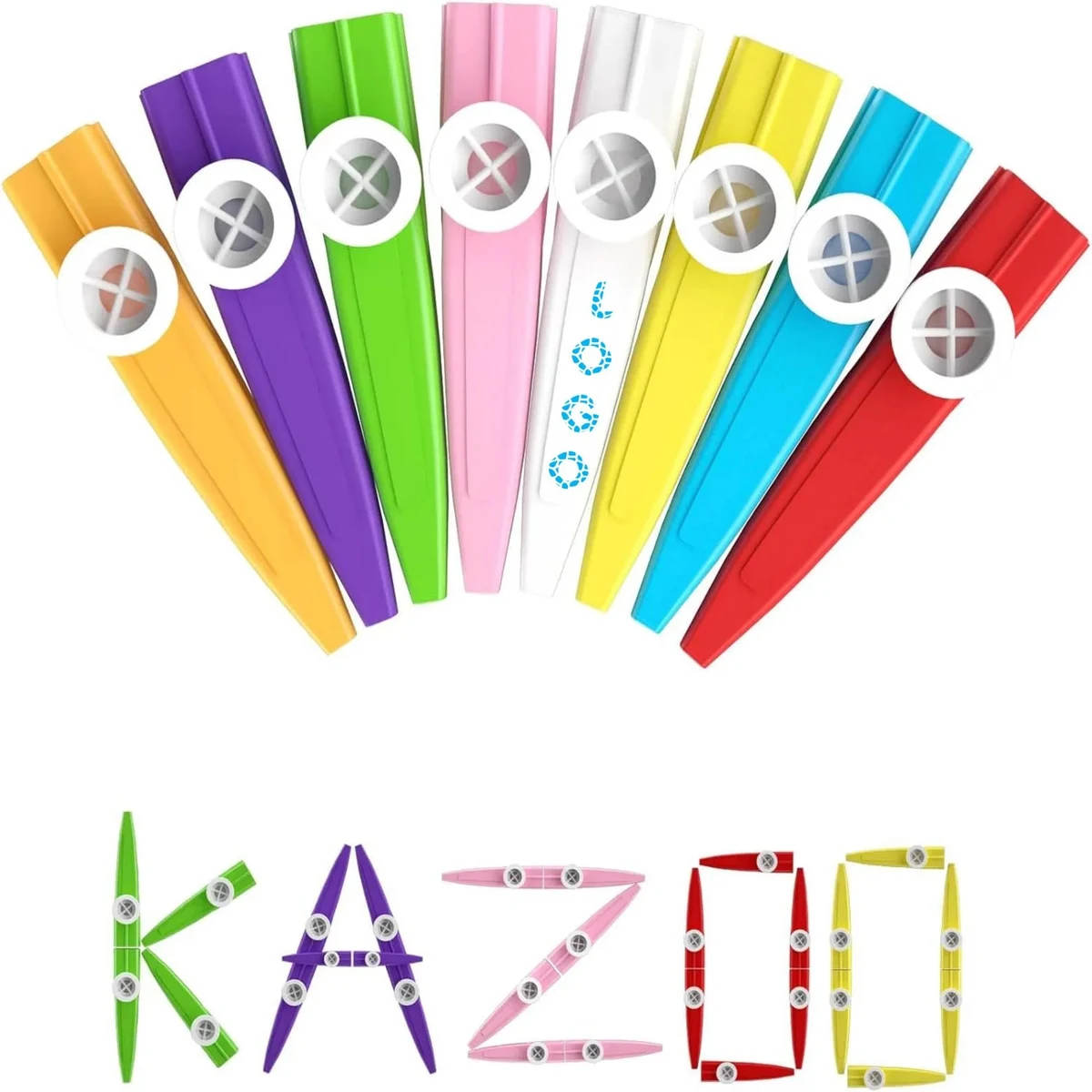 8 Colors Plastic Kazoos Musical Instruments for Party 1