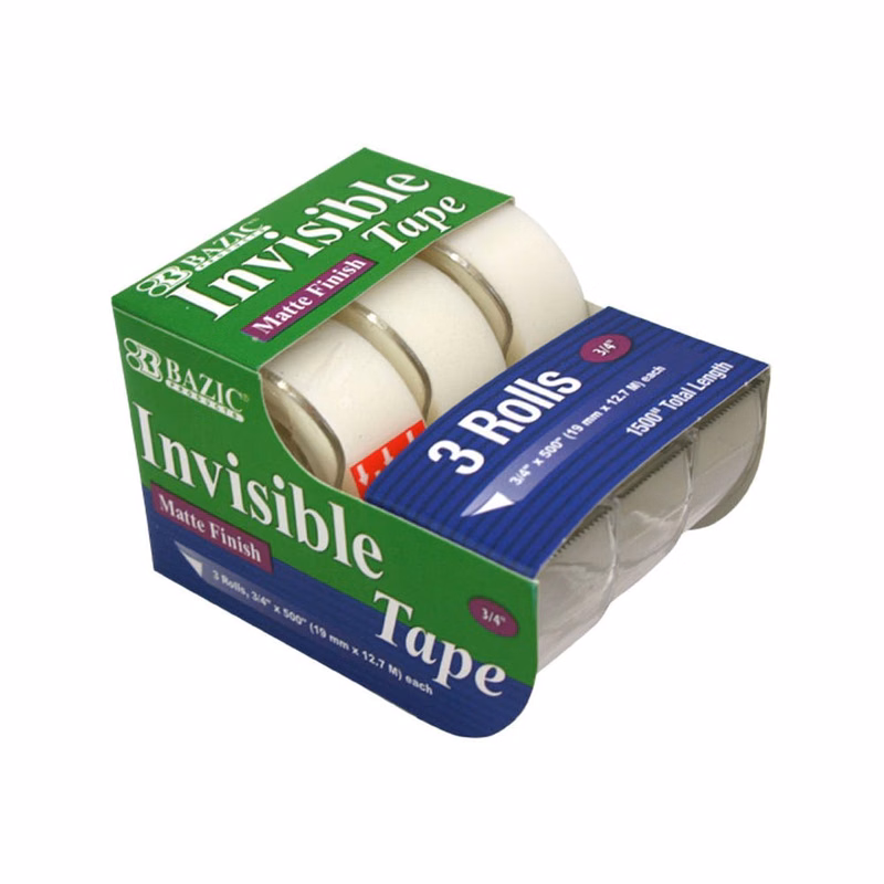 Invisible Tape - 3 Pack 3/4" x 500"