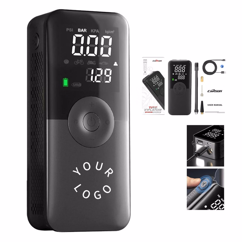 Emergency Tire Inflator with Flashlight