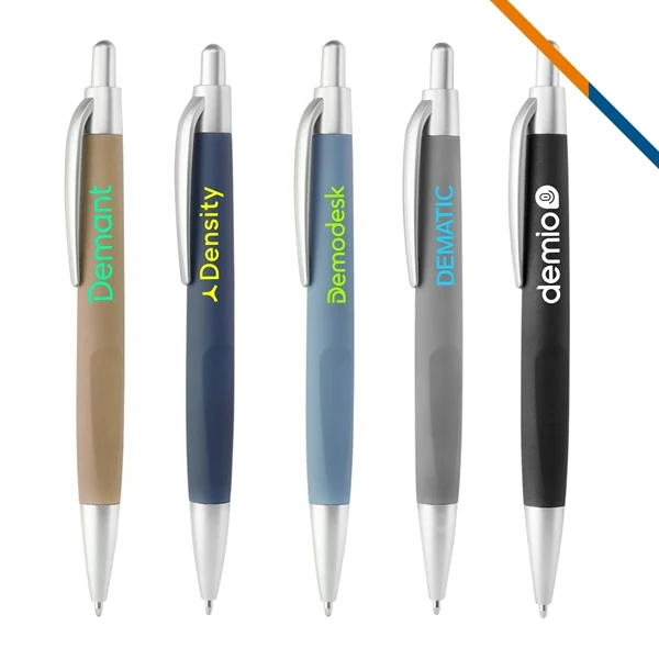 Custom Lightweight Plastic Ballpoint Pen with Matte Finish — Office Corporate Giveaway 1