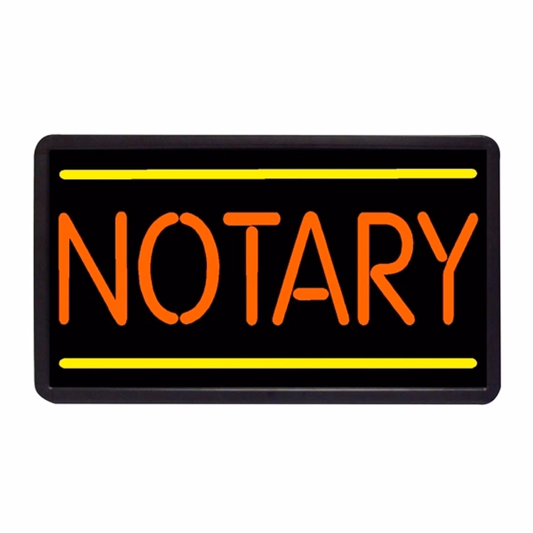 Notary 13" x 24" Simulated Neon Sign