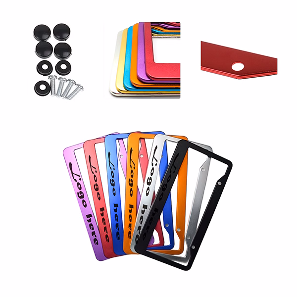 MOQ20 Custom Metal License Plate Frames For Cars