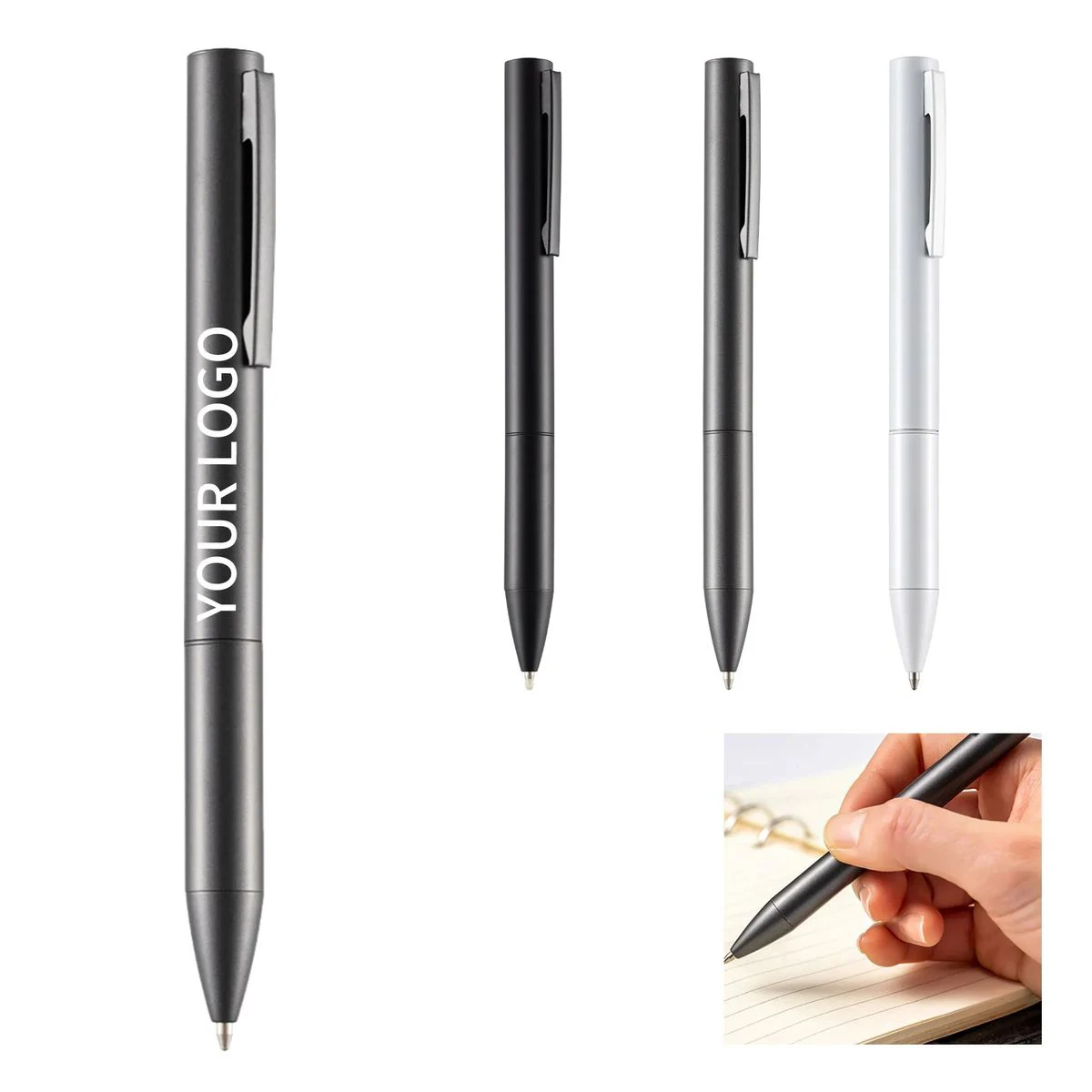 Durable Twist Pen with Stainless Barrel and Refill 1