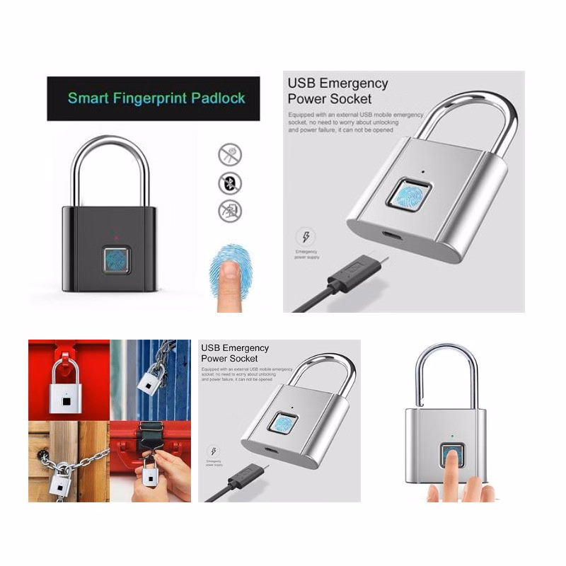 
Usb Charging Fingerprint Padlock