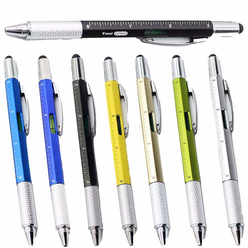Abs Multi Functional Level Ruler Ballpoint Pen