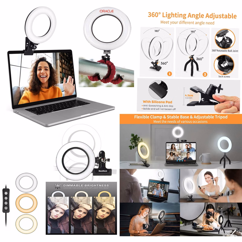 iBank ® Video Conference Lighting Clip on Laptop for Webcam/Zoom/Remote Working