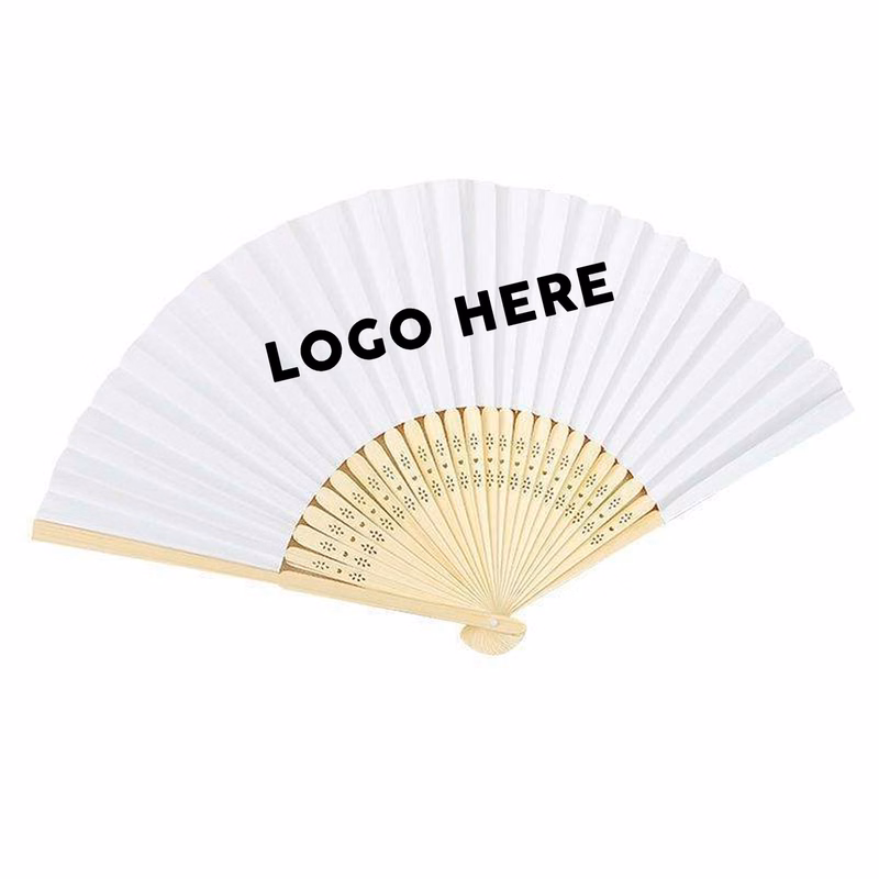 Bamboo Rib Paper Hand Folding Fan