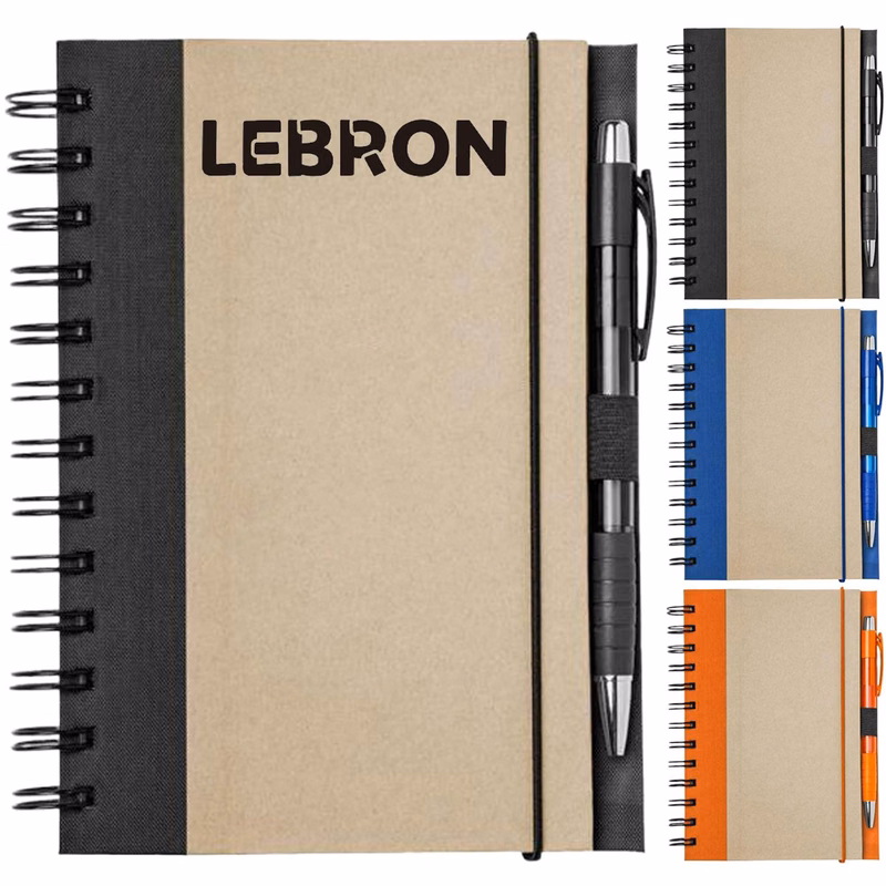 Spiral-Bound Lined Notebook w/ Pen