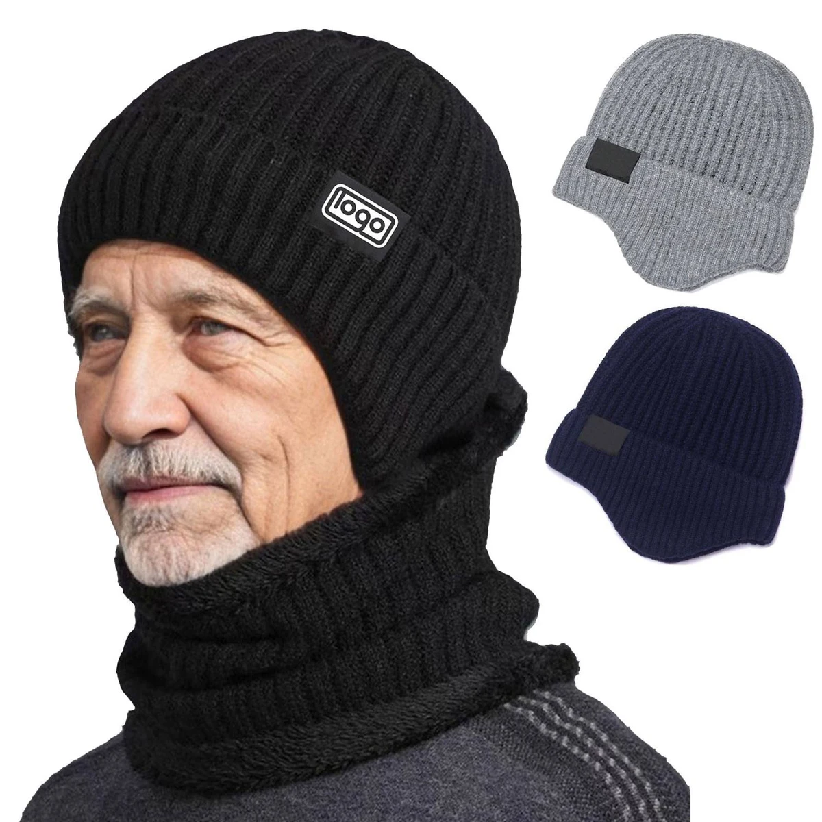 Winter Warm Ear Protection Custom Men's Hats 1