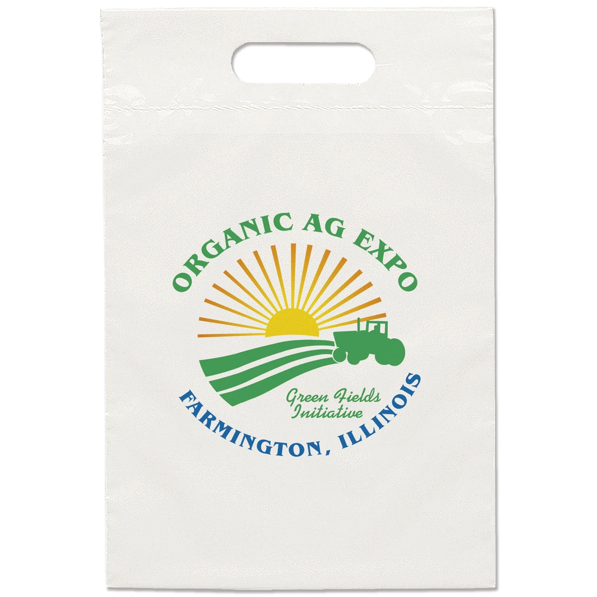 Eco Die Cut Handle Bag - 9W x 14H - Dynamic Color 1