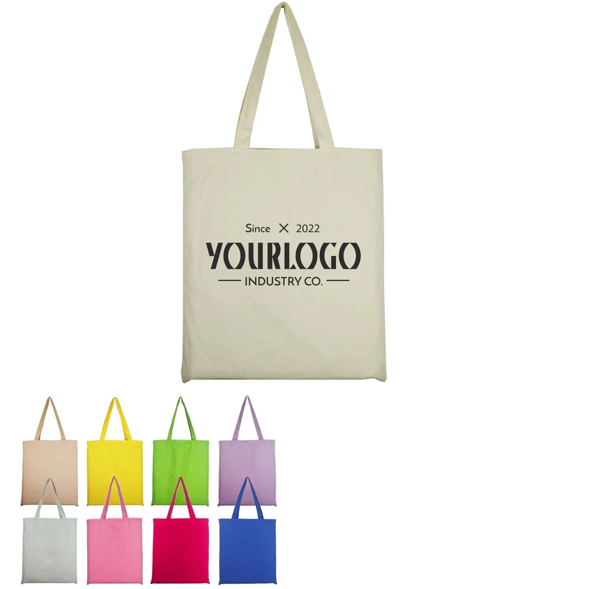 Canvas Shopping Tote, custom tote bag with logo imprint 1
