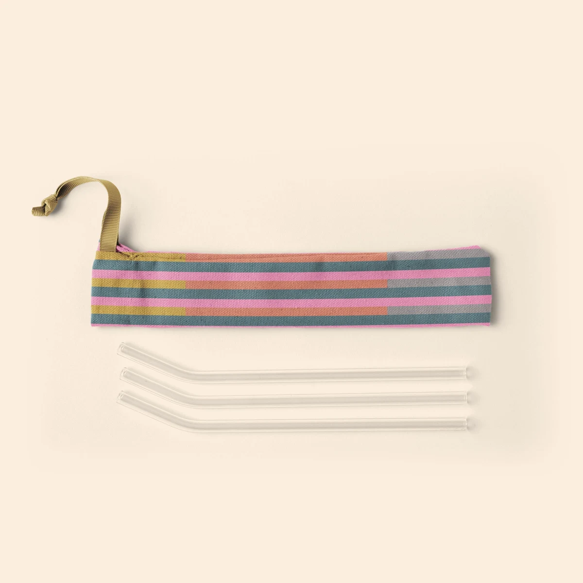 POUCH FOR REUSABLE STRAWS - 4CP PIGMENT DYED CANVAS - EMPTY 1