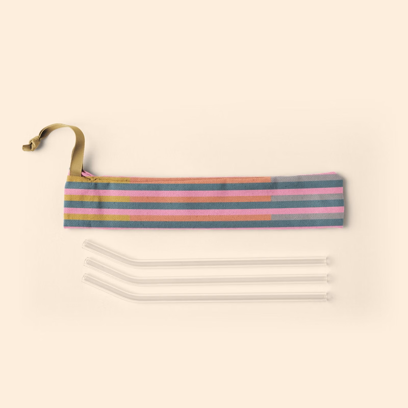POUCH FOR REUSABLE STRAWS - 4CP PIGMENT DYED CANVAS - EMPTY