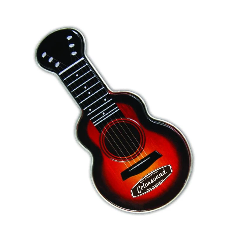 Red Acoustic Guitar Shaped Mint Tin 1