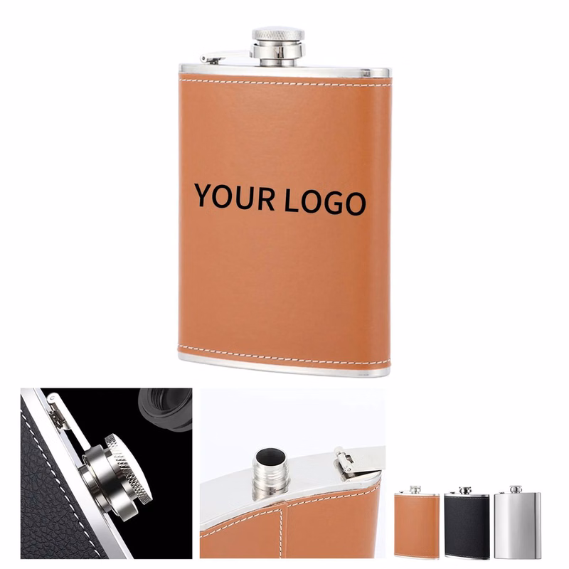 Compact 8oz Whiskey Flask With Screw Cap
