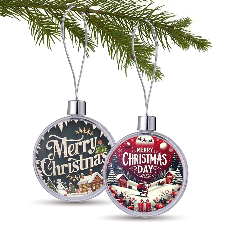 Free Shipping 3" Clear Round Full Color Aluminum Sheet Ornament 1