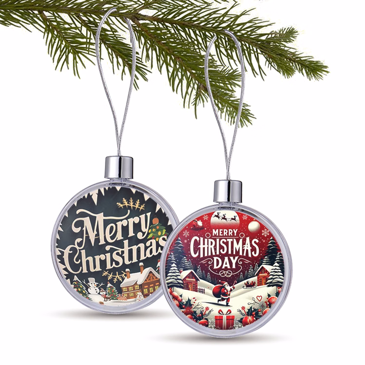 Free Shipping 3" Clear Round Full Color Aluminum Sheet Ornament