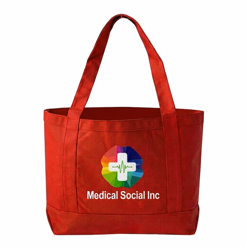 Color Cotton Open Boat Tote