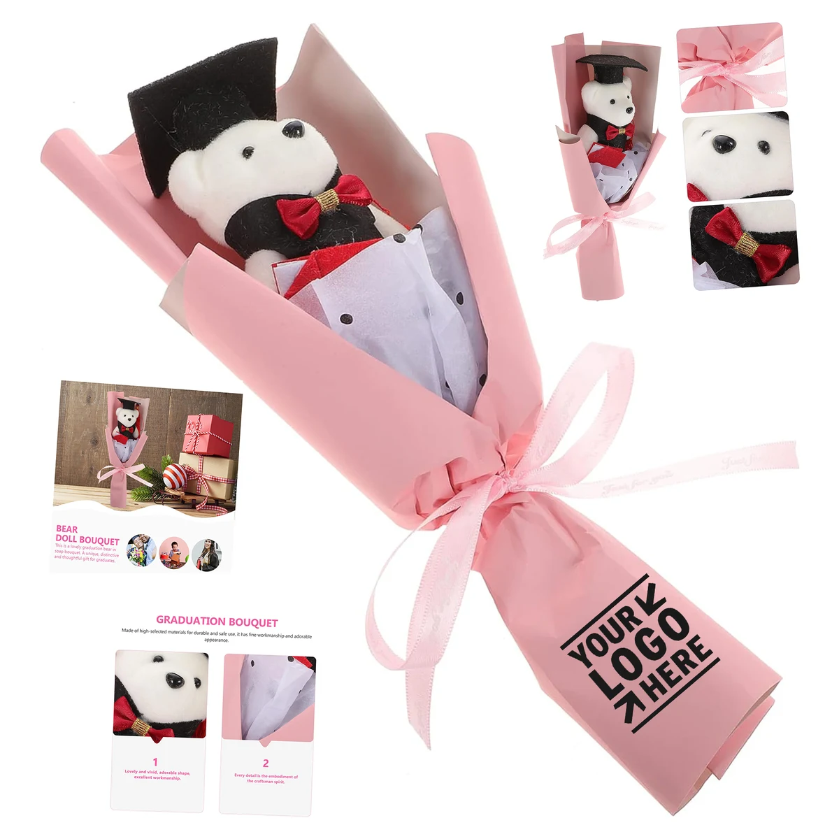 Graduation Bear Doll Bouquet 1