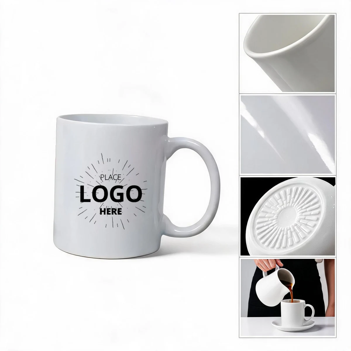 Durable 11oz Plain Ceramic Mug for Daily Use 1